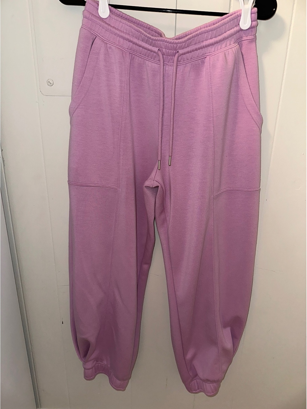 Scoop Women's Lilac Pink Jogger Sweatpants Size 4-6 Elastic Waist with Drawcord